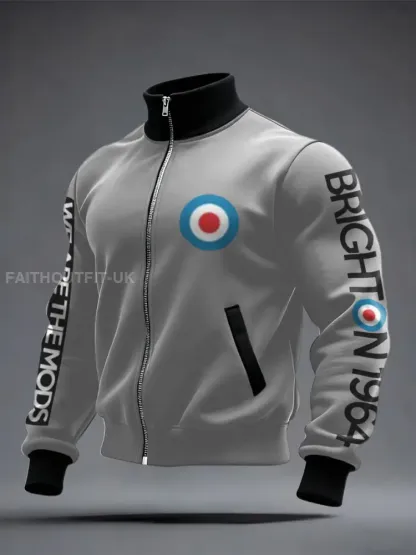 Men’s UK Mod Music Lover Printed Coat
