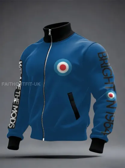 Men’s UK Mod Music Lover Printed Coat