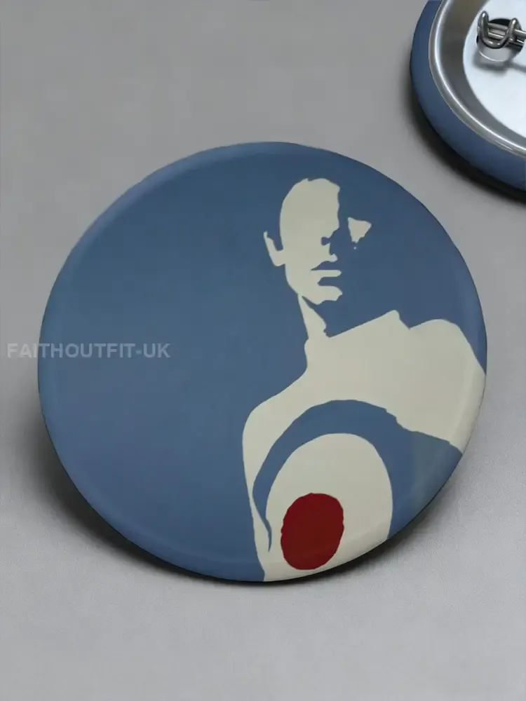 UK Mods Music Lover Printed Pins - Blue · ONE