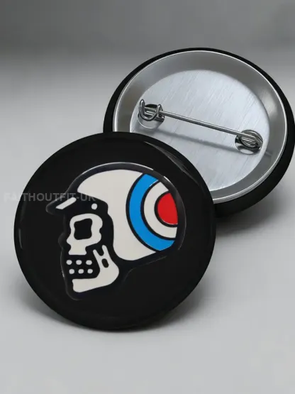 UK Mods Music Lover Printed Pins - Black · ONE