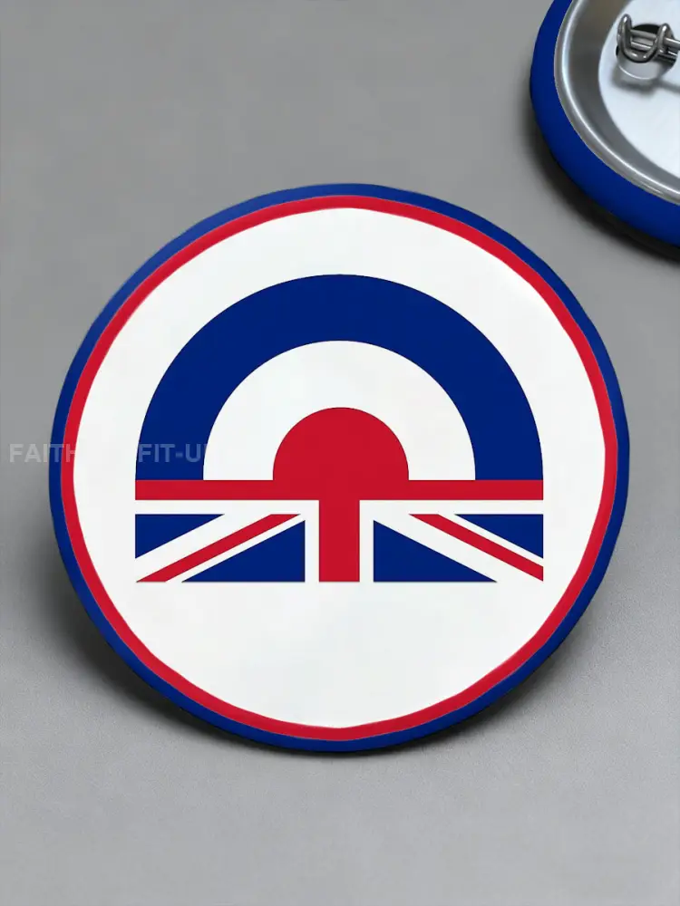 UK Mods Music Lover Printed Pins - White · ONE