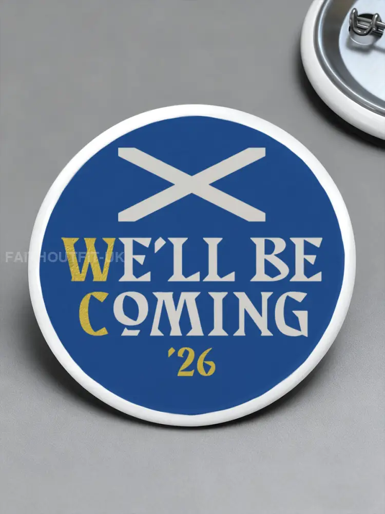 UK Football Lover Scotland We’ll Be Coming 2026 Printed Pins - Blue · ONE