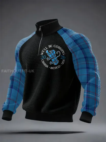 Men’s UK Scotland Football Lover We’ll Be Coming 2026 Printed Sweatshirt