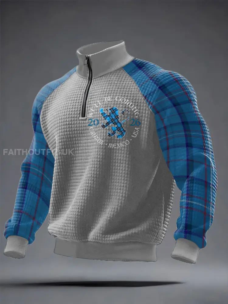 Men’s UK Scotland Football Lover We’ll Be Coming 2026 Printed Sweatshirt