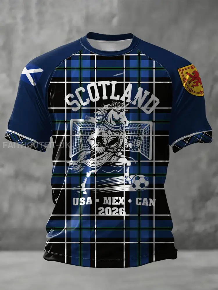 Unisex UK Scotland Football Lover We'll Be Coming 2026 Printed T-shirt