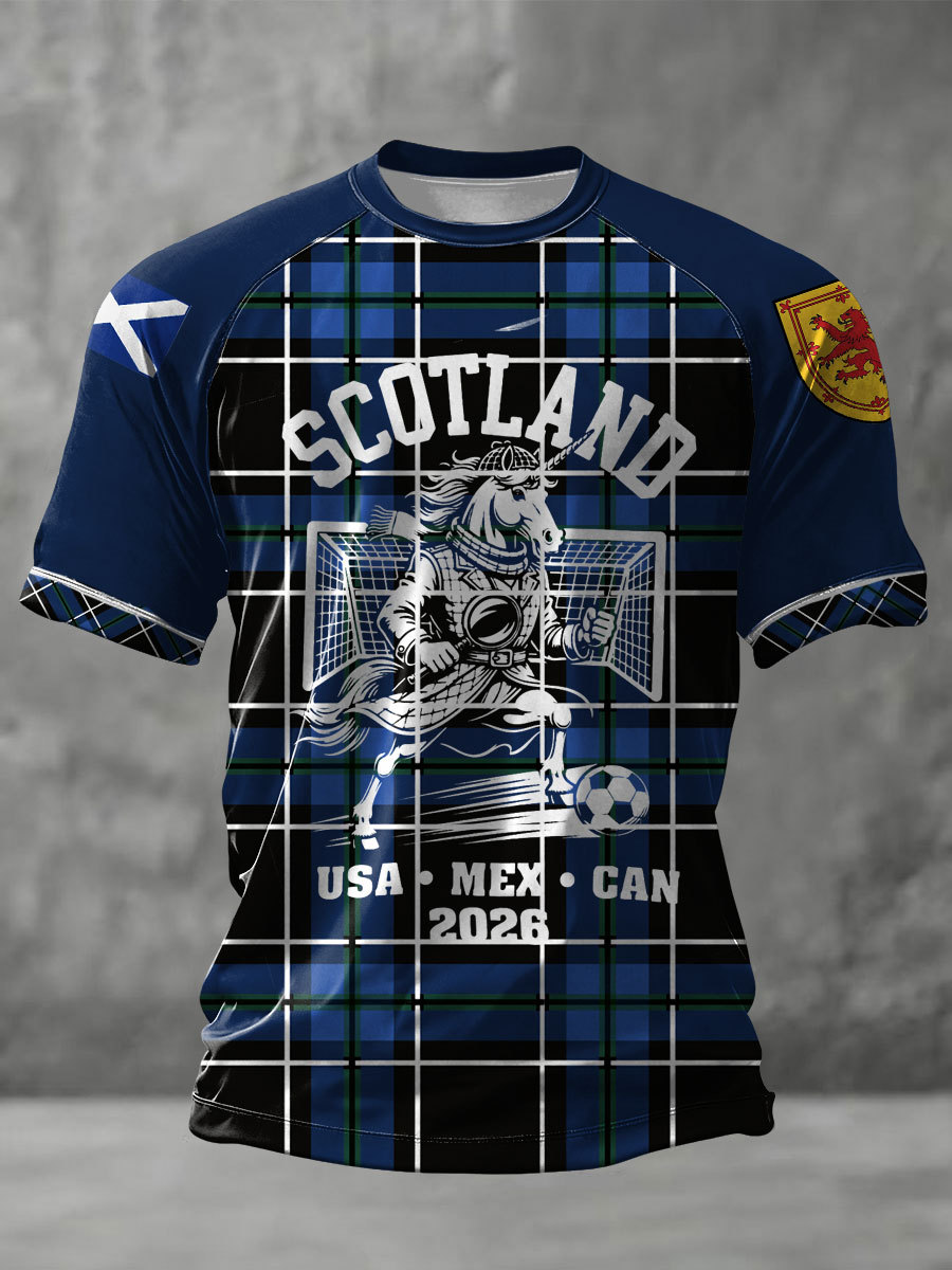 Unisex UK Scotland Football Lover We'll Be Coming 2026 Printed T-shirt