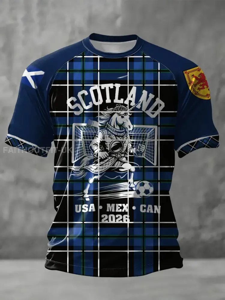Unisex UK Scotland Football Lover We'll Be Coming 2026 Printed T-shirt