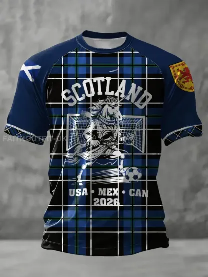 Unisex UK Scotland Football Lover We'll Be Coming 2026 Printed T-shirt