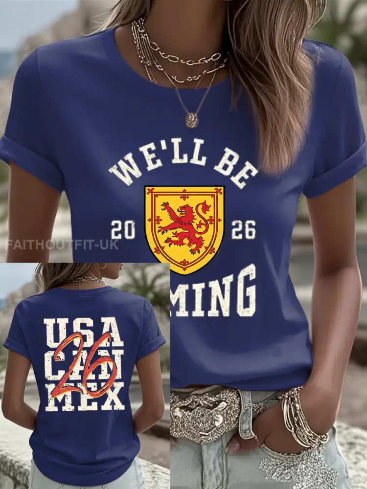 Women’s UK Football Lover Scotland Iron On Short Sleeve T-Shirt