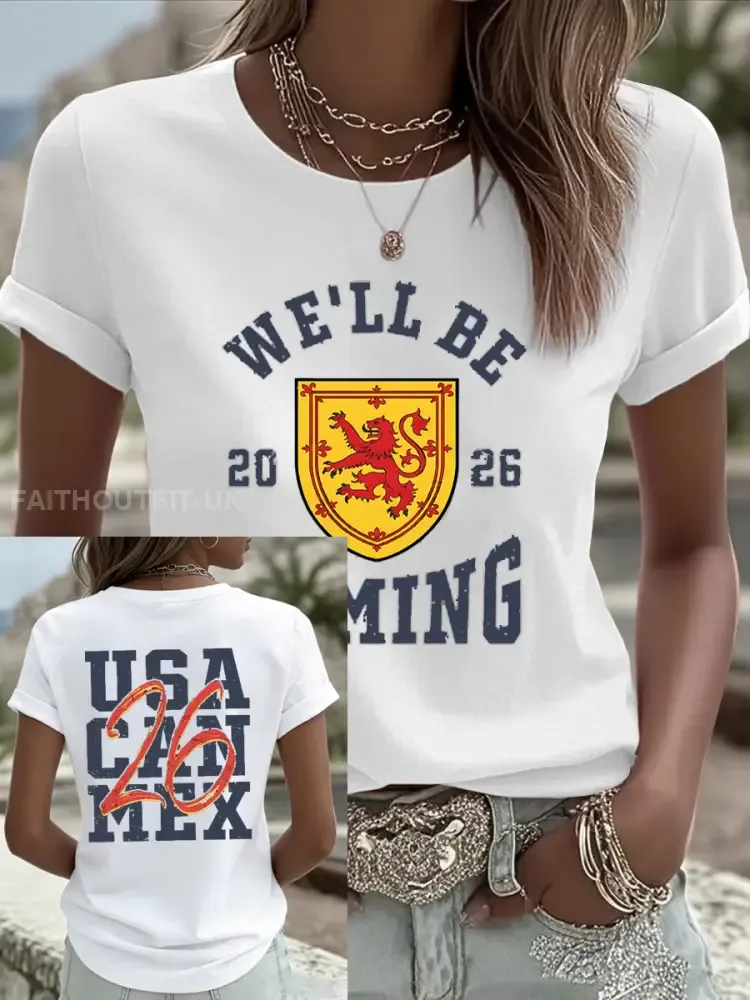 Women’s UK Football Lover Scotland Iron On Short Sleeve T-Shirt