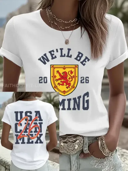 Women’s UK Football Lover Scotland Iron On Short Sleeve T-Shirt