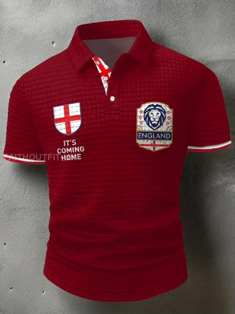Men’s England Football Lover It’s Coming Home 2026 Printed Casual Tops