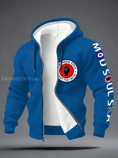 Men’s UK Music Northern Soul Lover Zip-Up Hoodie