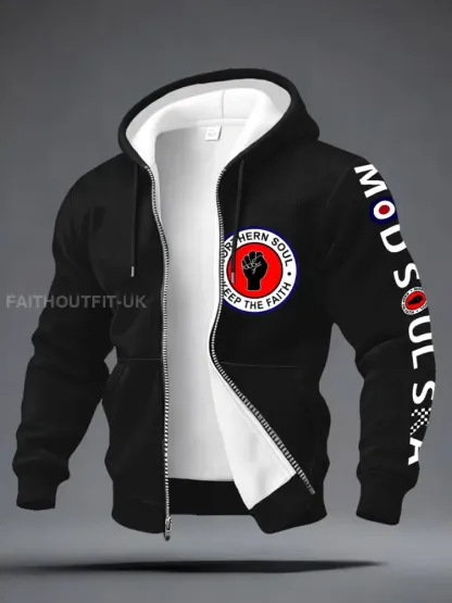 Men’s UK Music Northern Soul Lover Zip-Up Hoodie