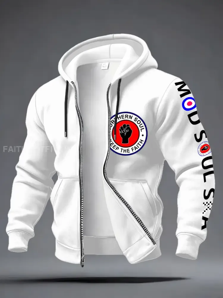 Men’s UK Music Northern Soul Lover Zip-Up Hoodie