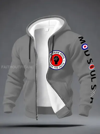 Men’s UK Music Northern Soul Lover Zip-Up Hoodie