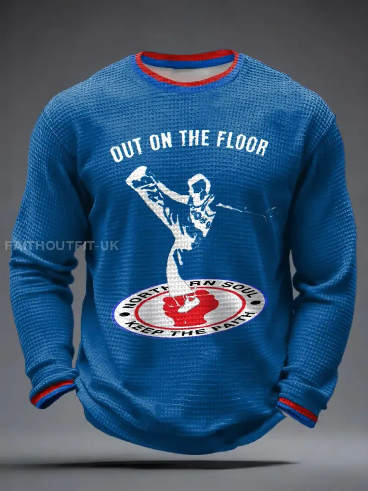 Men’s UK Music Northern Soul Lover Waffle Long Sleeve T-Shirt