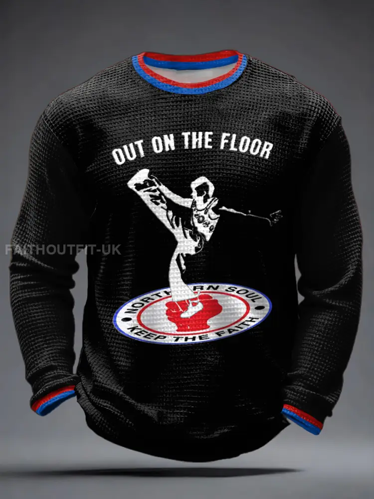 Men’s UK Music Northern Soul Lover Waffle Long Sleeve T-Shirt