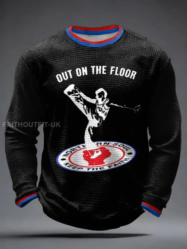Men’s UK Music Northern Soul Lover Waffle Long Sleeve T-Shirt