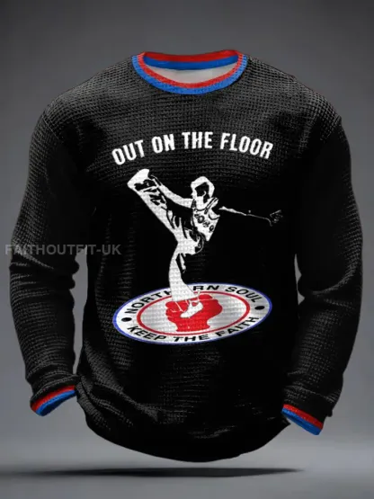 Men’s UK Music Northern Soul Lover Waffle Long Sleeve T-Shirt