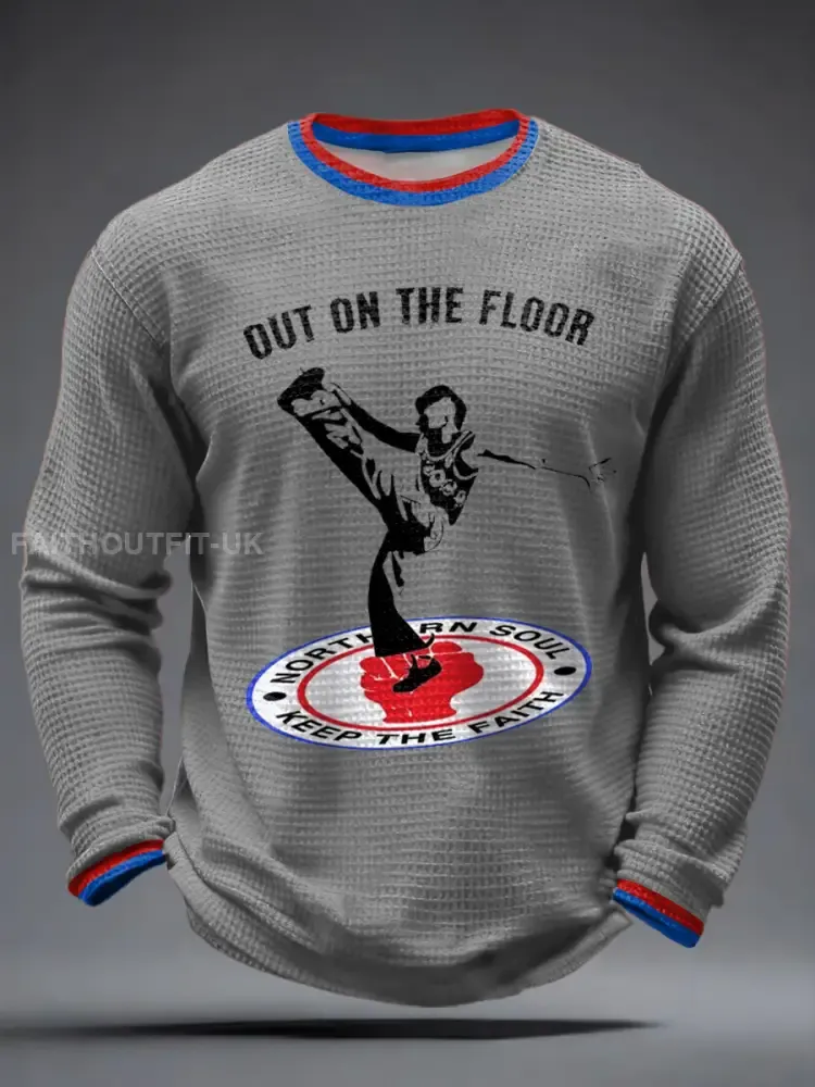 Men’s UK Music Northern Soul Lover Waffle Long Sleeve T-Shirt