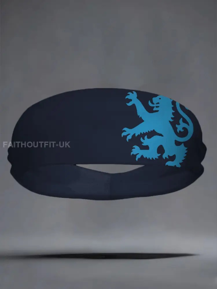 Scotland Football Lover Printed Sports Headband - Navy Blue · ONE