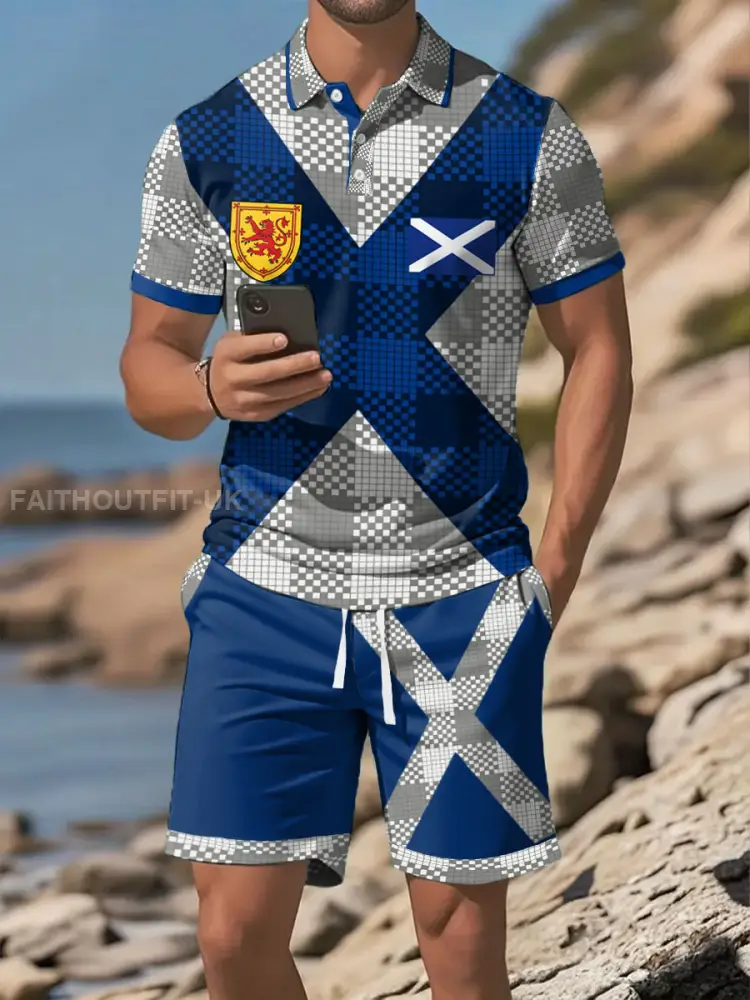 Men’s Scotland Football Lover Tartan Army Printed Sets