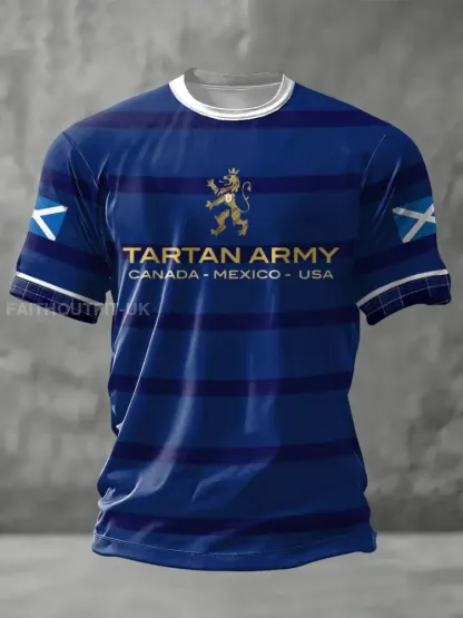 Unisex Scotland Football Lover Tartan Army Printed T-shirt