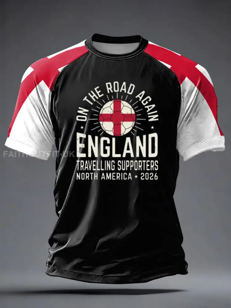 Men’s UK Football Lover 2026 England Printed short sleeve t-shirt