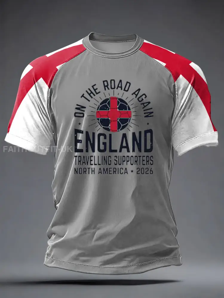 Men’s UK Football Lover 2026 England Printed short sleeve t-shirt