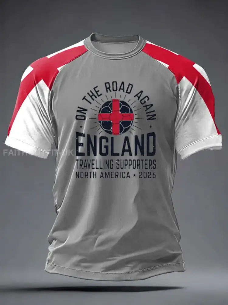 Men’s UK Football Lover 2026 England Printed short sleeve t-shirt