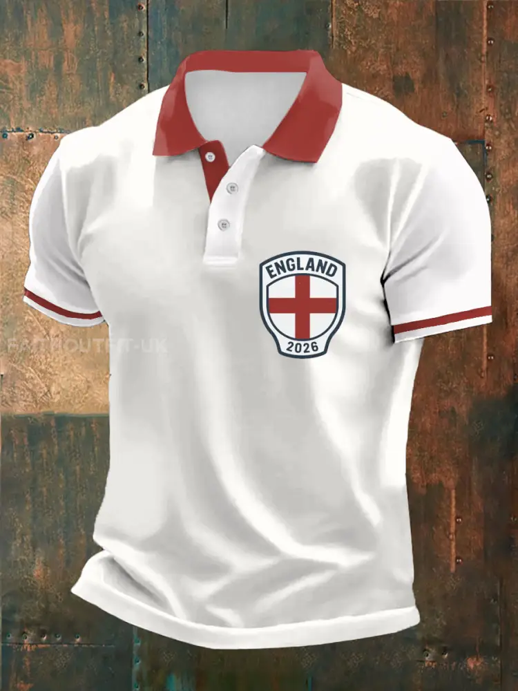 Men’s UK Football Lover 2026 England Printed polo shirt