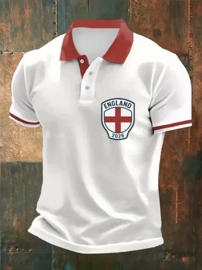 Men’s UK Football Lover 2026 England Printed polo shirt
