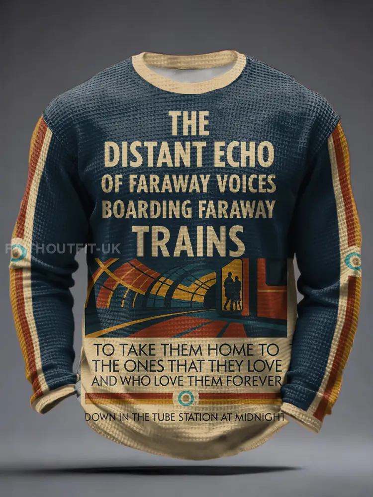 Men’s UK Mods Music Lover Waffle Long Sleeve T-Shirt
