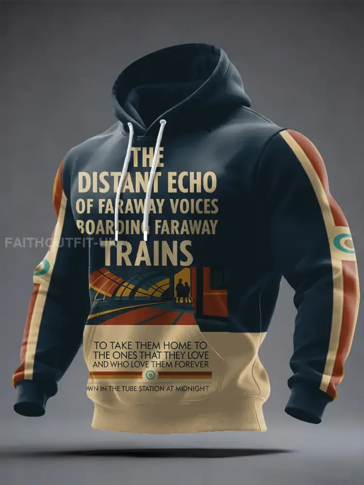 Men’s UK Mods Music Lover Oversized Drop-Shoulder Hoodie with Pockets