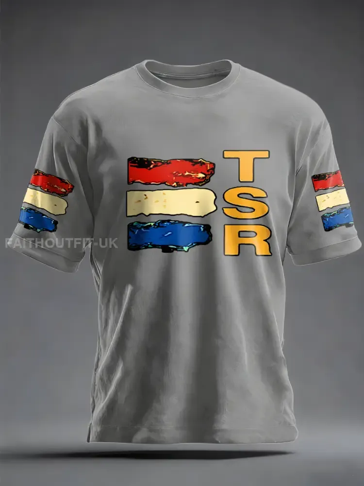 Men’s Lemon Roses Music Lover Printed imitation cotton short-sleeved T-shirt