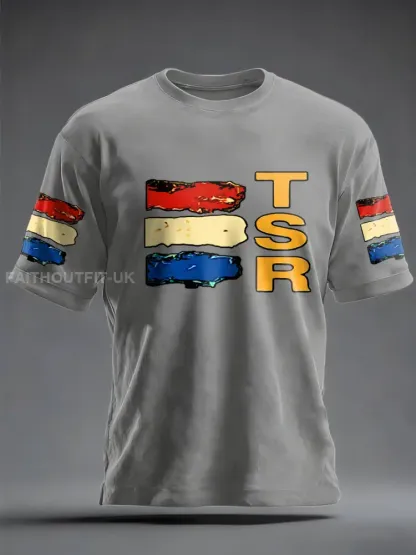 Men’s Lemon Roses Music Lover Printed imitation cotton short-sleeved T-shirt