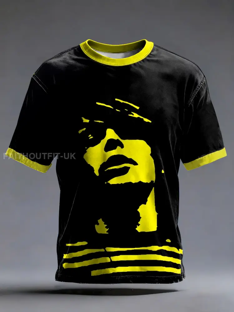 Men’s Lemon Roses Music Lover Printed short sleeves t-shirt