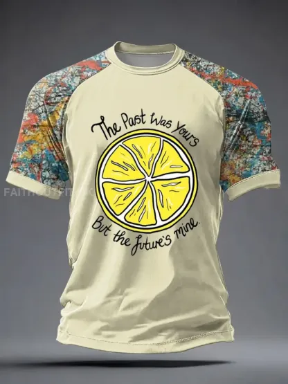 Men’s Lemon Roses Music Lover Printed short sleeve t-shirt