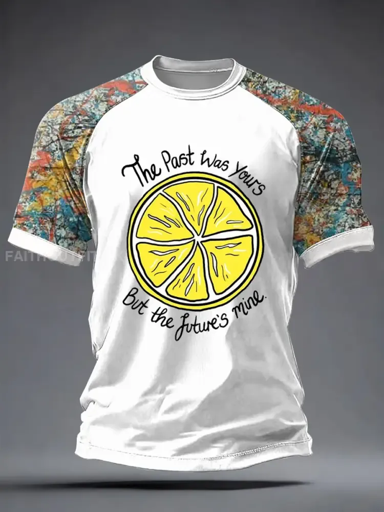 Men’s Lemon Roses Music Lover Printed short sleeve t-shirt