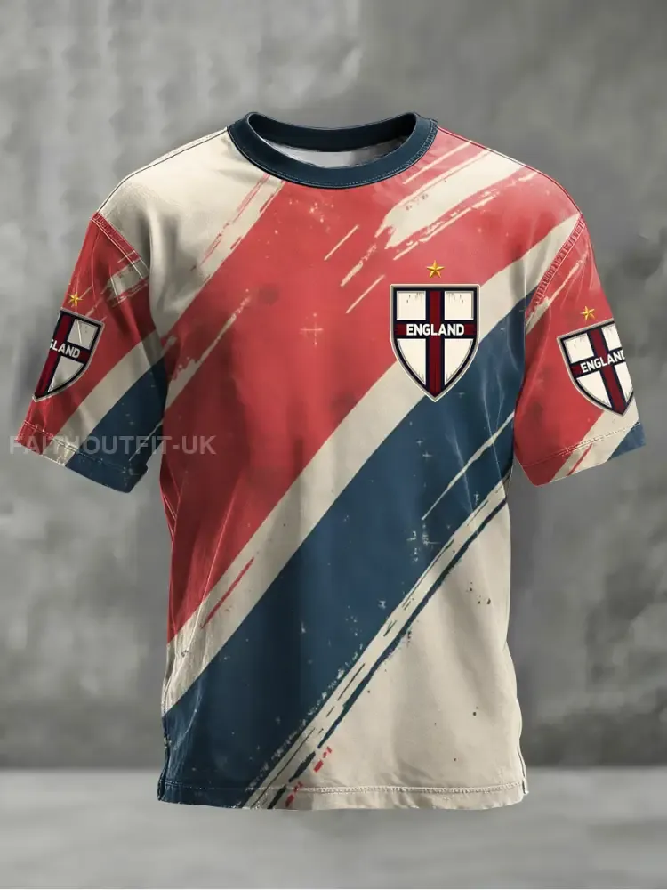 Men’s UK Football Lover England Printed short sleeves t-shirt