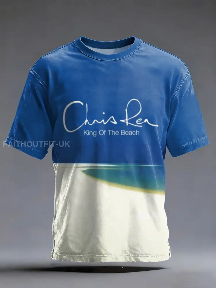 Men’s Retro Rock Star Print Commemorative Tee