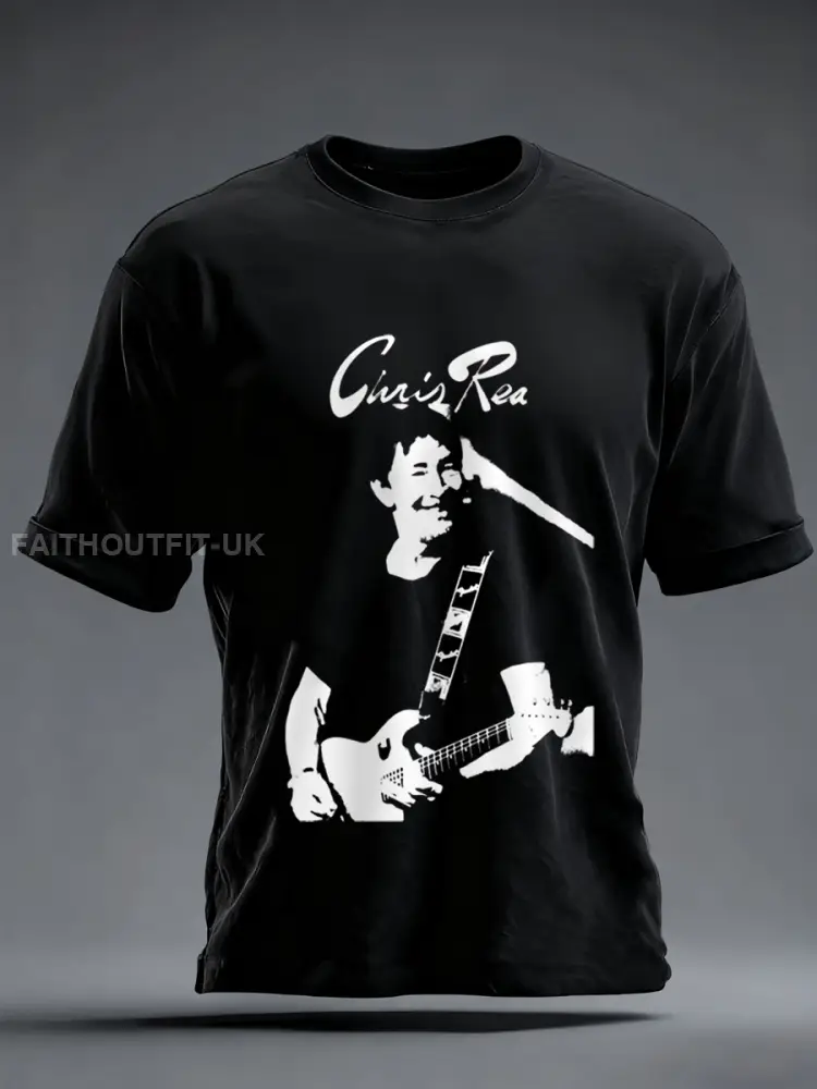 Men’s Retro Rock Star Print Commemorative Tee