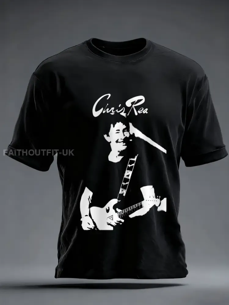 Men’s Retro Rock Star Print Commemorative Tee
