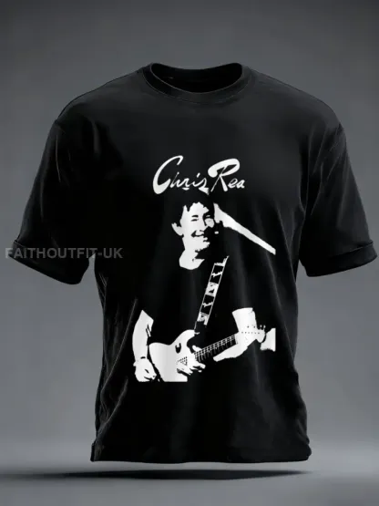 Men’s Retro Rock Star Print Commemorative Tee