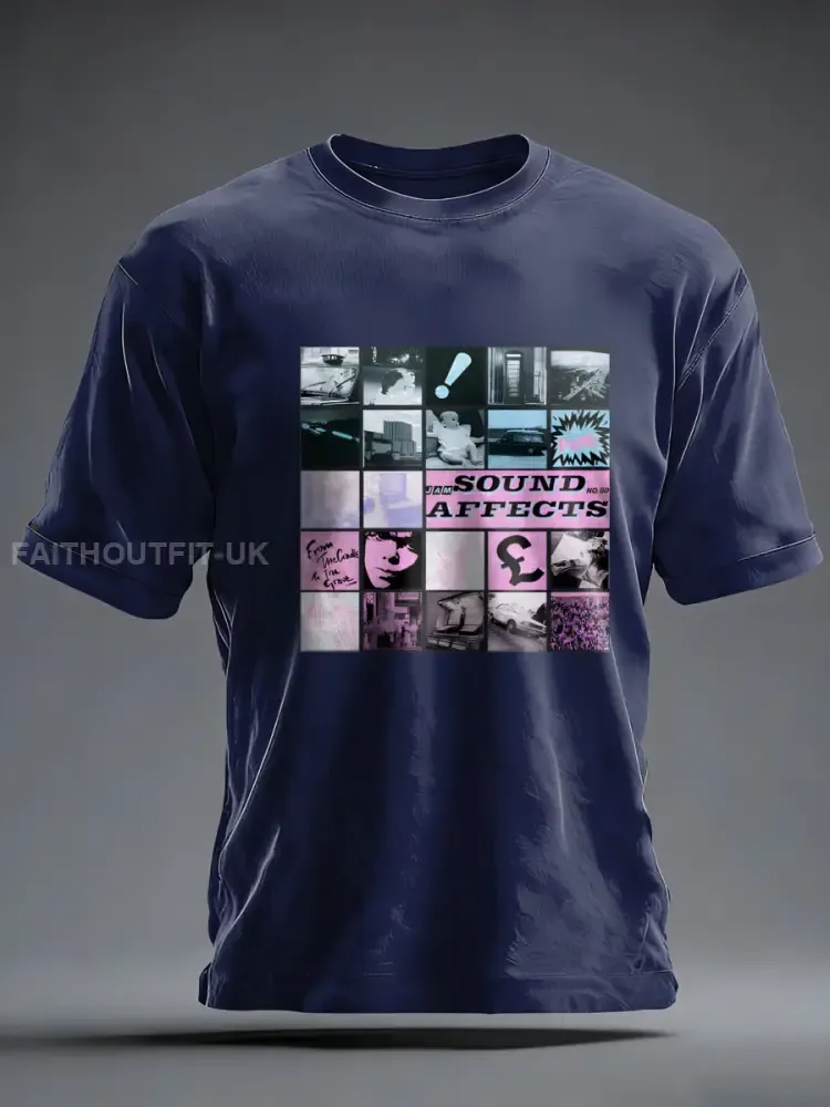 Men’s UK Mods Music Lover imitation cotton short-sleeved T-shirt