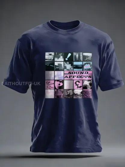 Men’s UK Mods Music Lover imitation cotton short-sleeved T-shirt