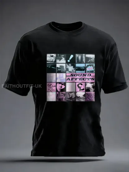 Men’s UK Mods Music Lover imitation cotton short-sleeved T-shirt