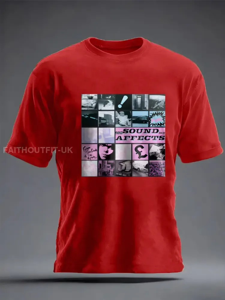 Men’s UK Mods Music Lover imitation cotton short-sleeved T-shirt
