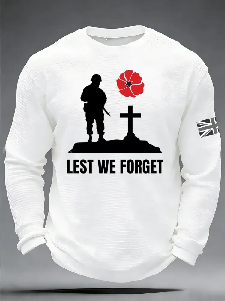 Men’s Remembrance Day Printed Commemorative Long-Sleeve T-Shirt